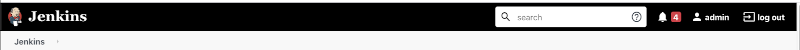 Screen shot of new jenkins menu bar