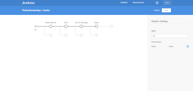 screenshot of master branch in FlutterSampleApp