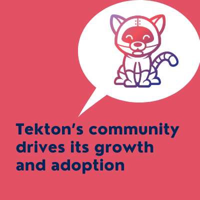 Talk title: Tekton's Community drives its growth and adoption and tekton logo