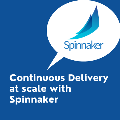 Talk title: Continuous Delivery at scale with Spinnaker and Spinnaker logo