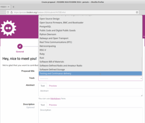 FOSDEM 2026 talk category