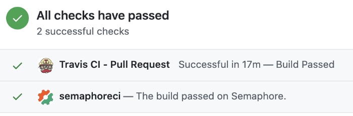 successful ci checks
