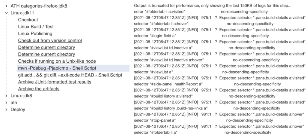 jenkins pipeline log