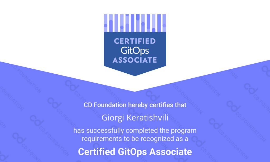 GCOA Certificate GitOps